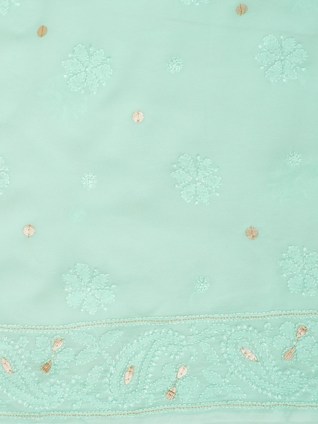 Ada Chikankari Unstitched Kurta with Gota Patti Work