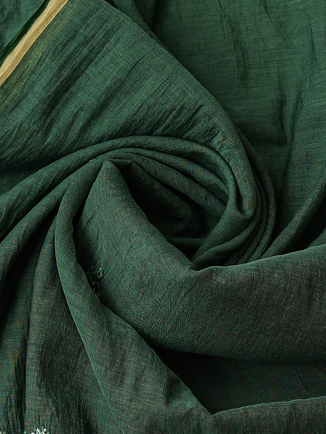 Ada Hand Embroidered Teal Green Chanderi Lucknowi Chikankari Unstitched Kurta Dupatta Set With Cutdana Work 01A762801