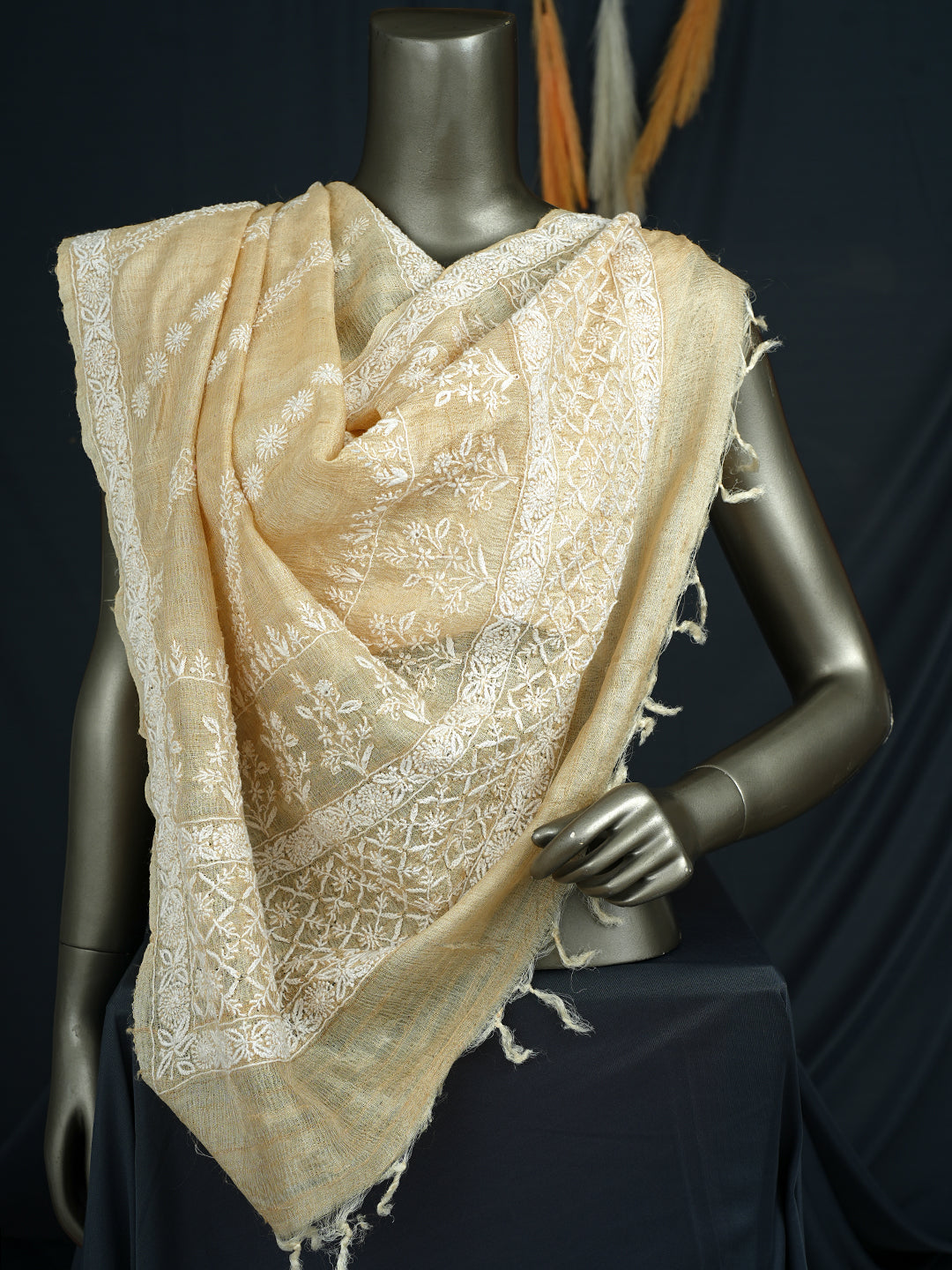 Ada Fawn Tussar Silk Dupatta_2