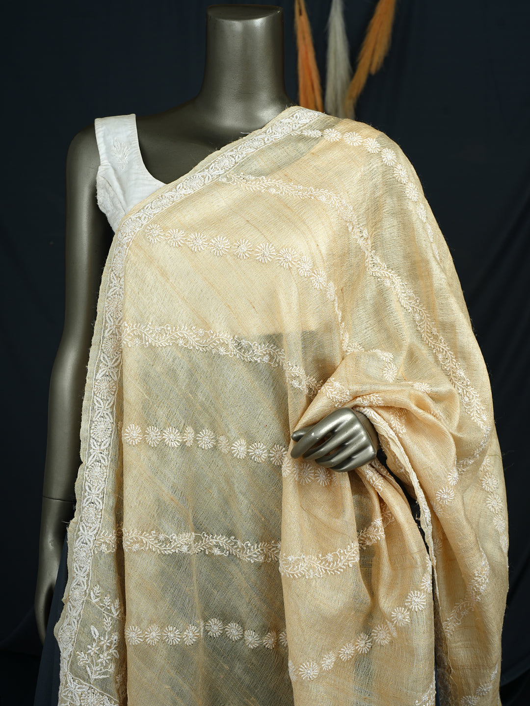 Ada Fawn Tussar Silk Dupatta_3