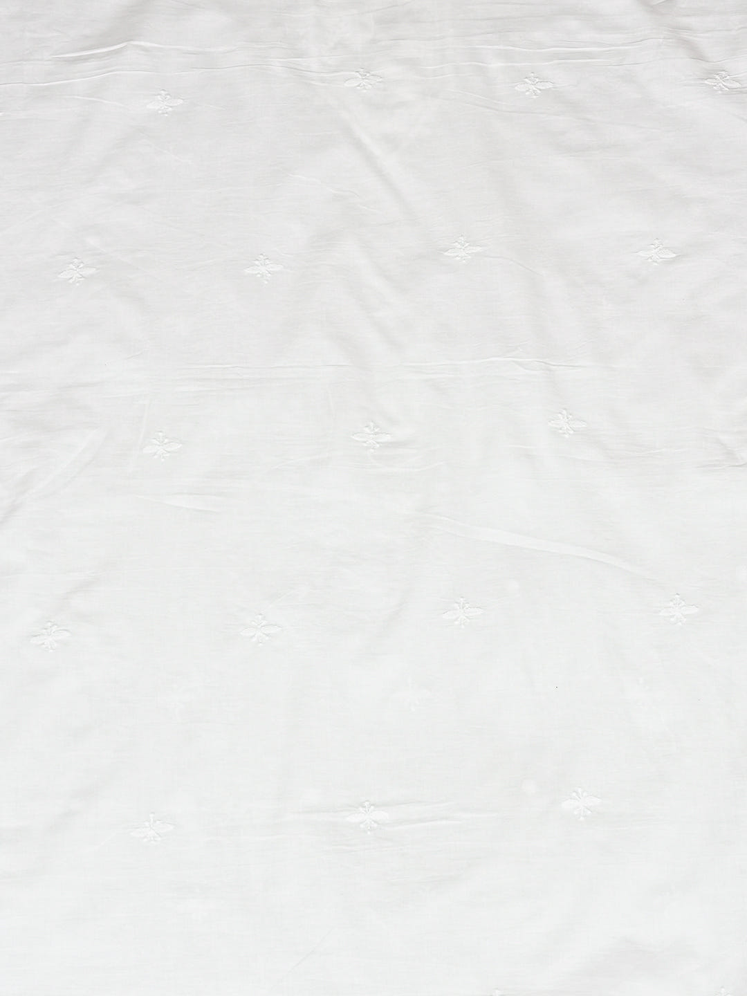 Ada Hand Embroidered White Cotton Lucknowi Chikankari Unstitched Men's Kurta_3