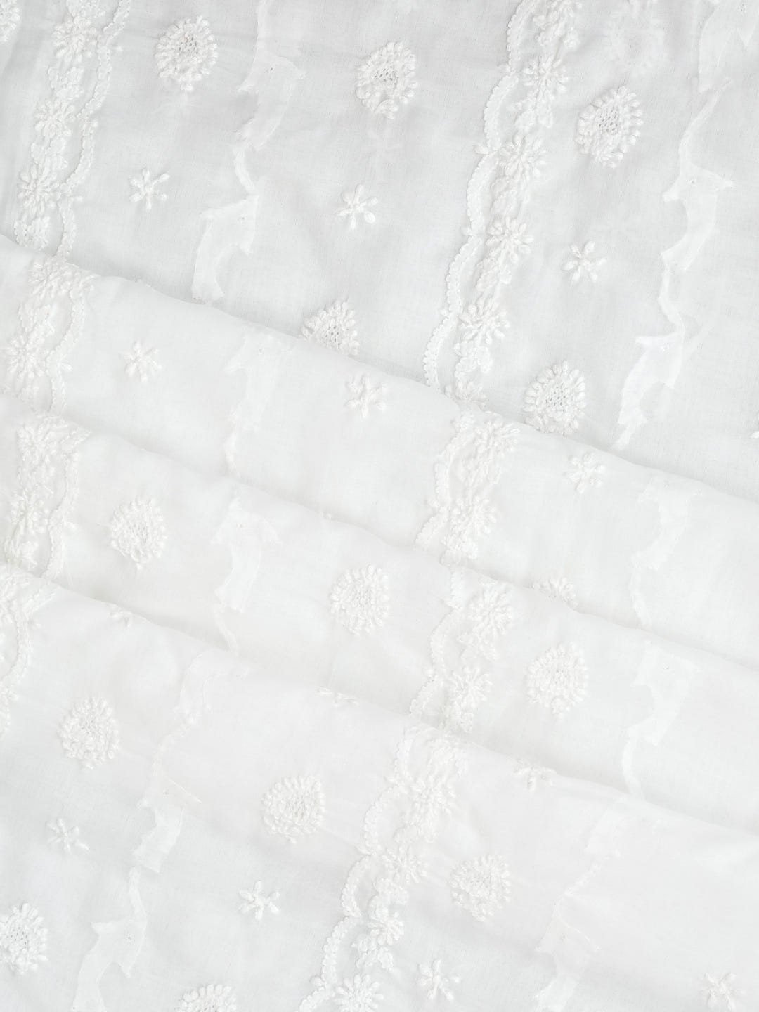 Ada Hand Embroidered White Cotton Lucknowi Chikankari Unstitched Suit Piece 01A1009173_3