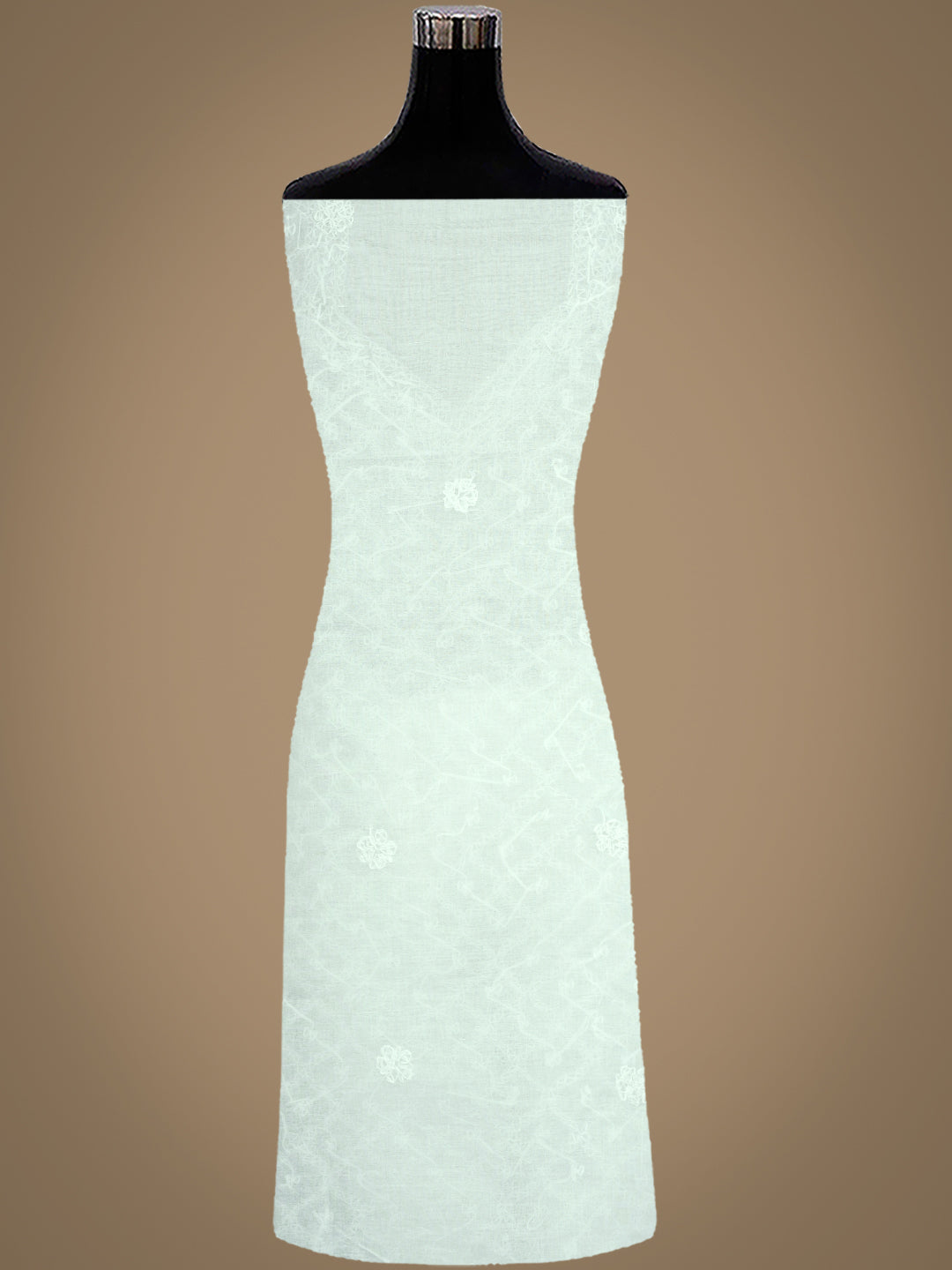 Ada Hand Embroidered White Cotton Lucknowi Chikankari Unstitched Suit Piece 01A882376_2