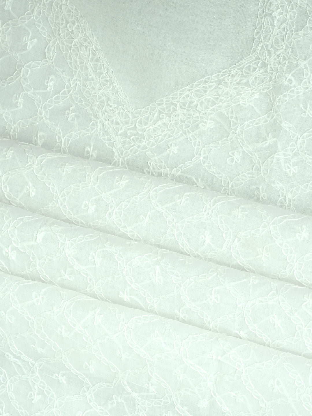 Ada Hand Embroidered White Cotton Lucknowi Chikankari Unstitched Suit Piece 01A882376_6