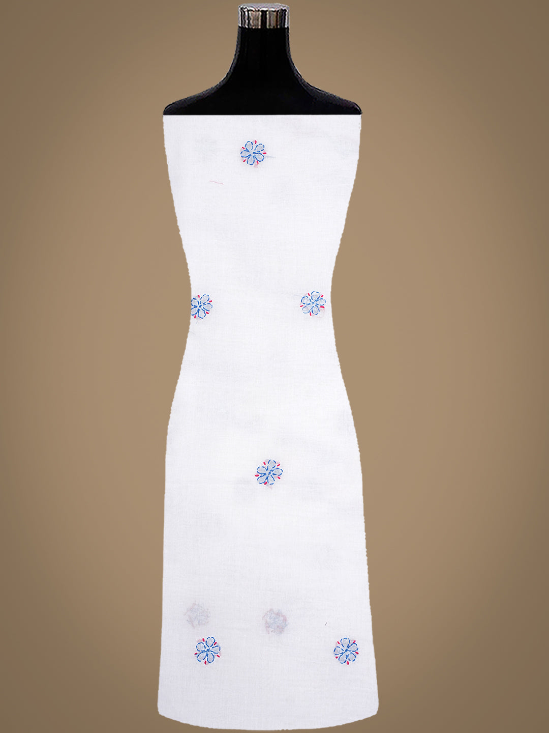 Ada Hand Embroidered White Cotton Lucknowi Chikankari Unstitched Suit Piece 01A952194_2