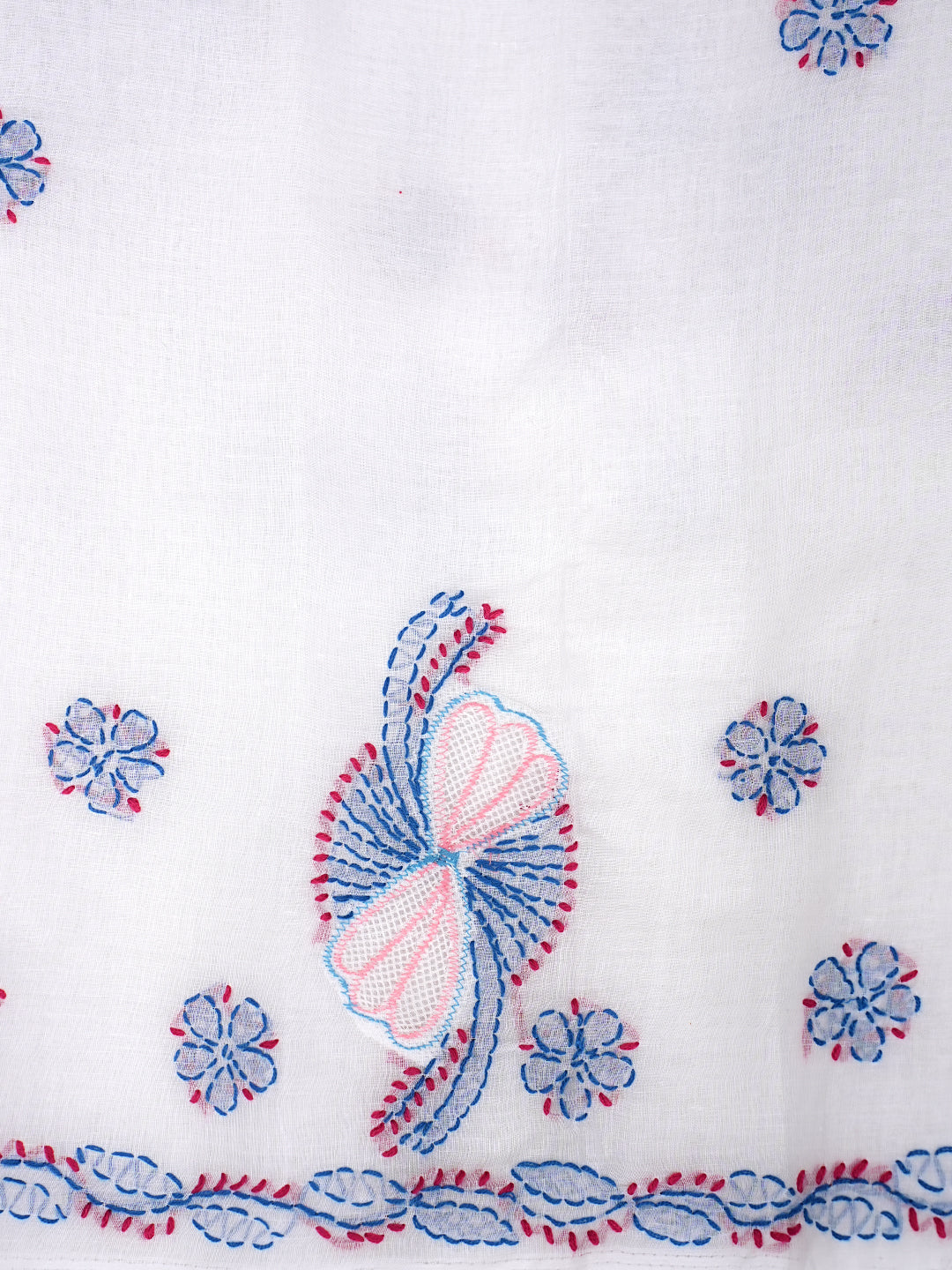 Ada Hand Embroidered White Cotton Lucknowi Chikankari Unstitched Suit Piece 01A952194_7