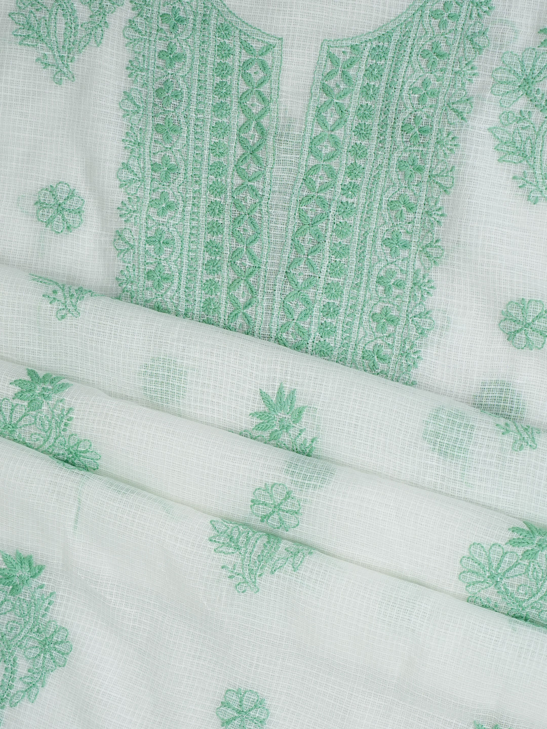 Traditional White Lucknowi Chikankari Kurta Dupatta Set