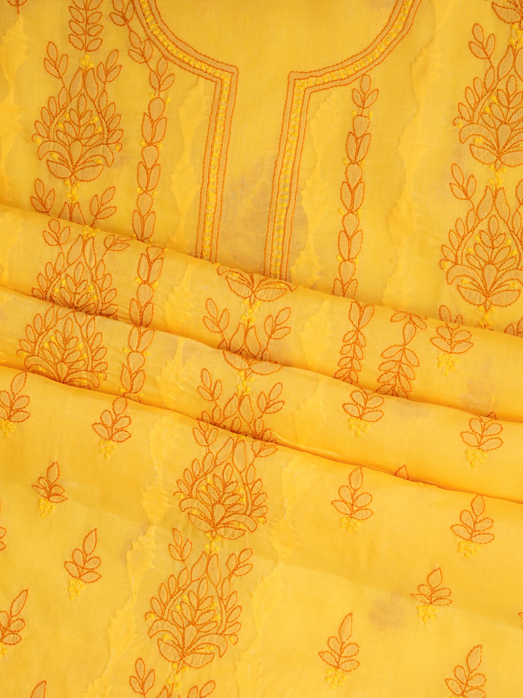 Ada Yellow Cotton Unstitched Suit Set_6