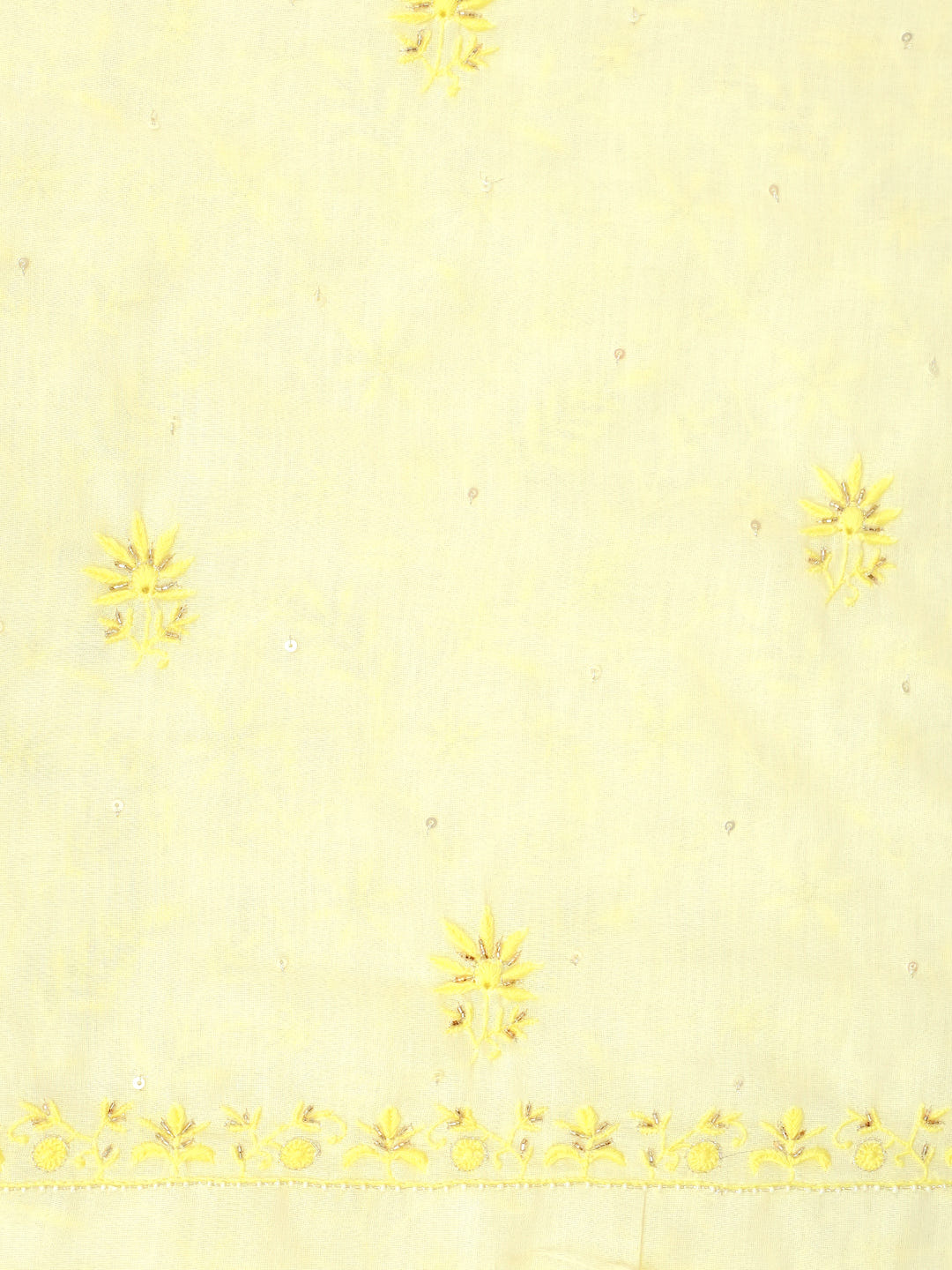 Ada Hand Embroidered Lemon Cotton Lucknowi Chikankari Unstitched Suit Piece With Cutdana Work 01A369748_6