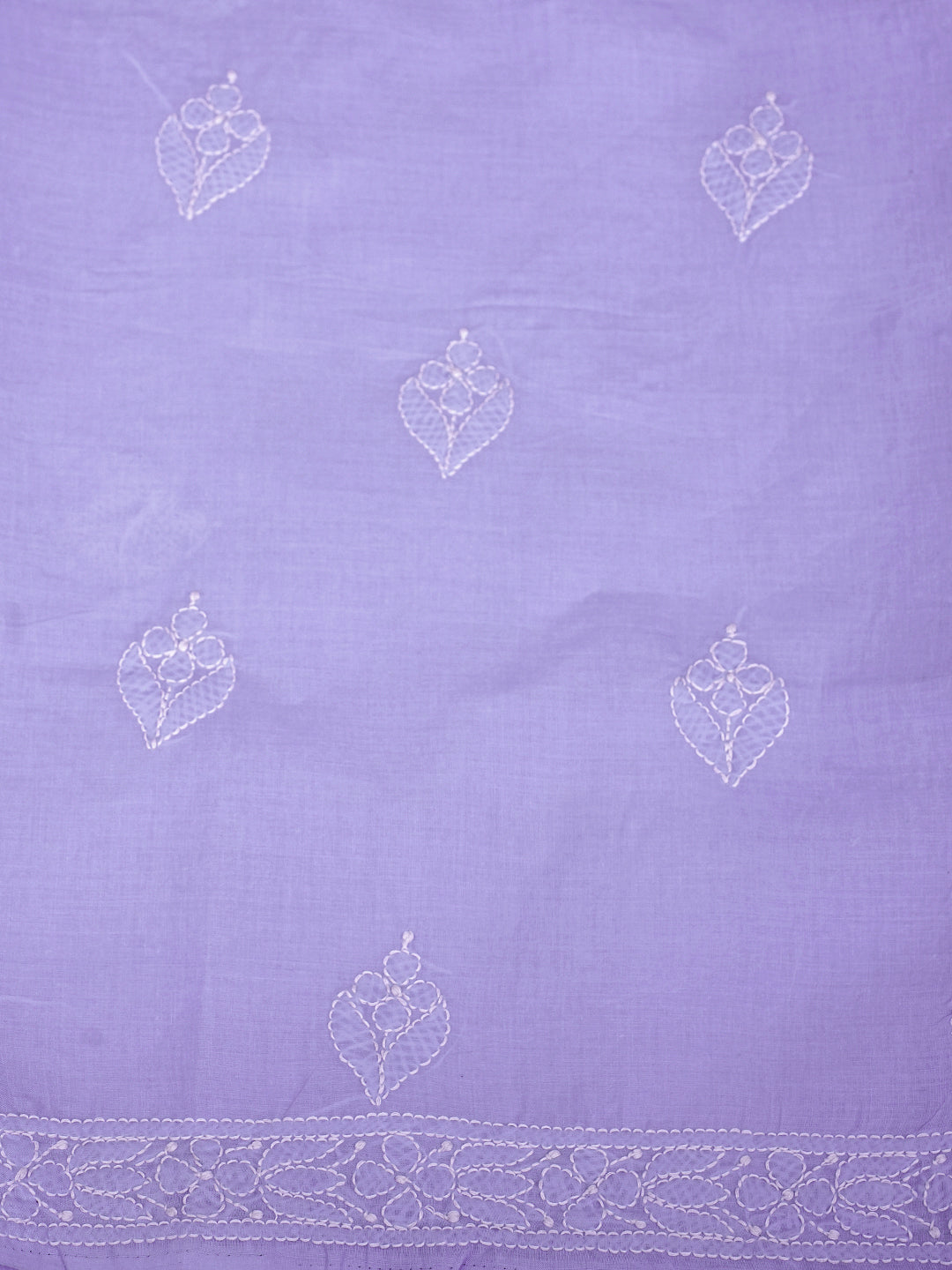 Ada Hand Embroidered Mauve Cotton Lucknowi Chikankari Unstitched Kurta Piece 01A991862