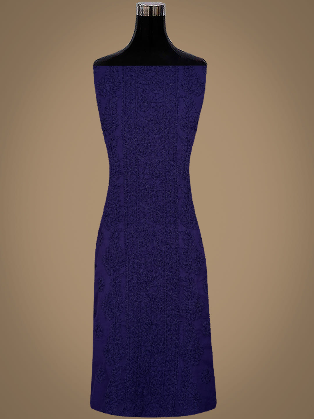 Ada Hand Embroidered Navy Blue Faux Georgette Lucknowi Chikankari Unstitched Suit Piece 01A989155_6