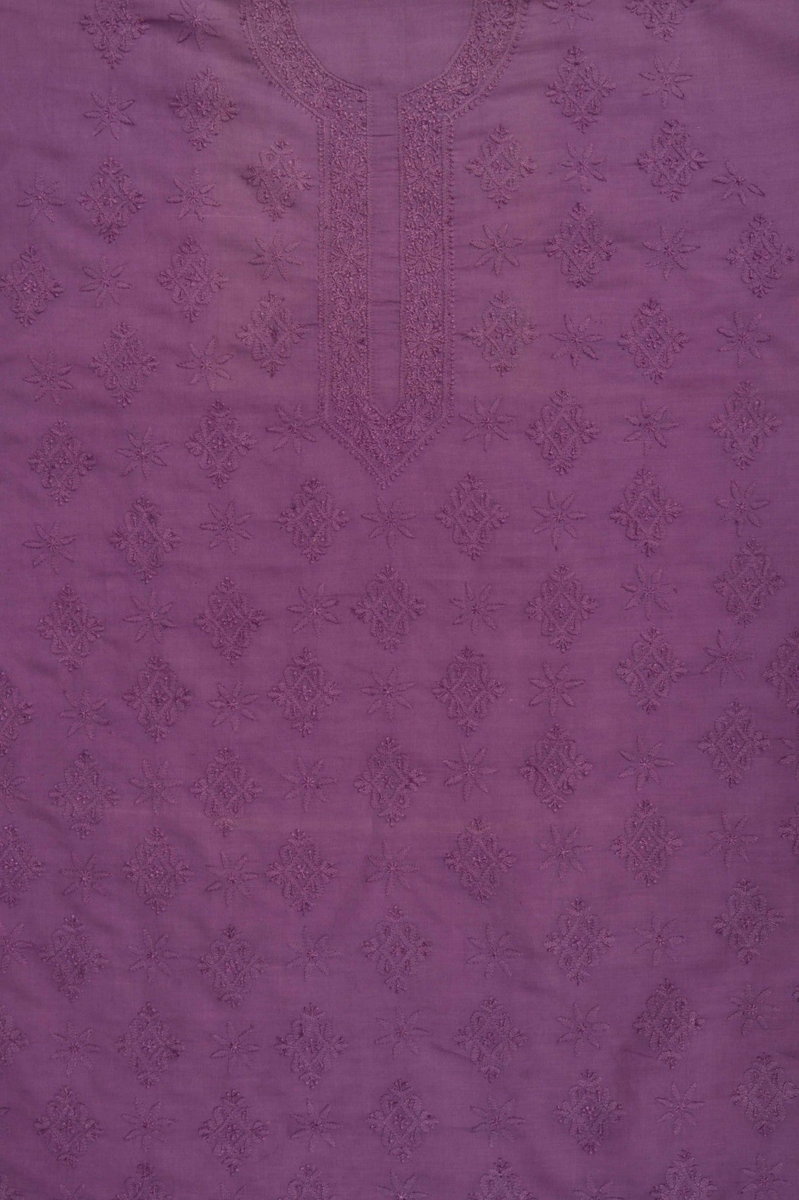 Ada Hand Embroidered Mauve Cotton Lucknowi Chikankari Unstitched Men's Kurta Piece A617071