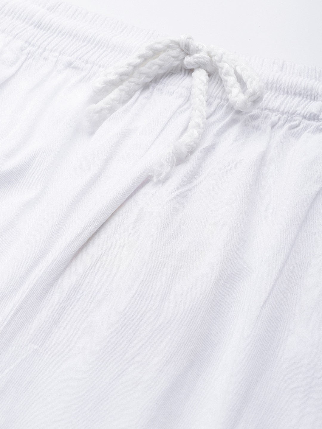 Ada Hand Embroidered White Cotton Lucknowi Chikankari Palazzo A711127