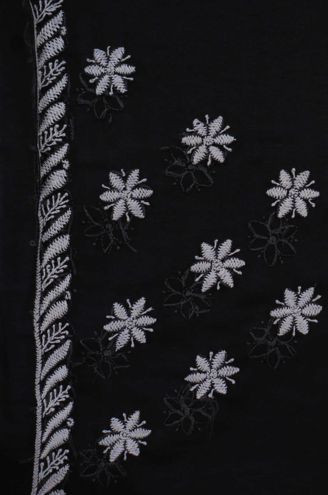 Ada Hand Embroidered Black Georgette Lucknowi Chikankari Saree With Blouse A564485