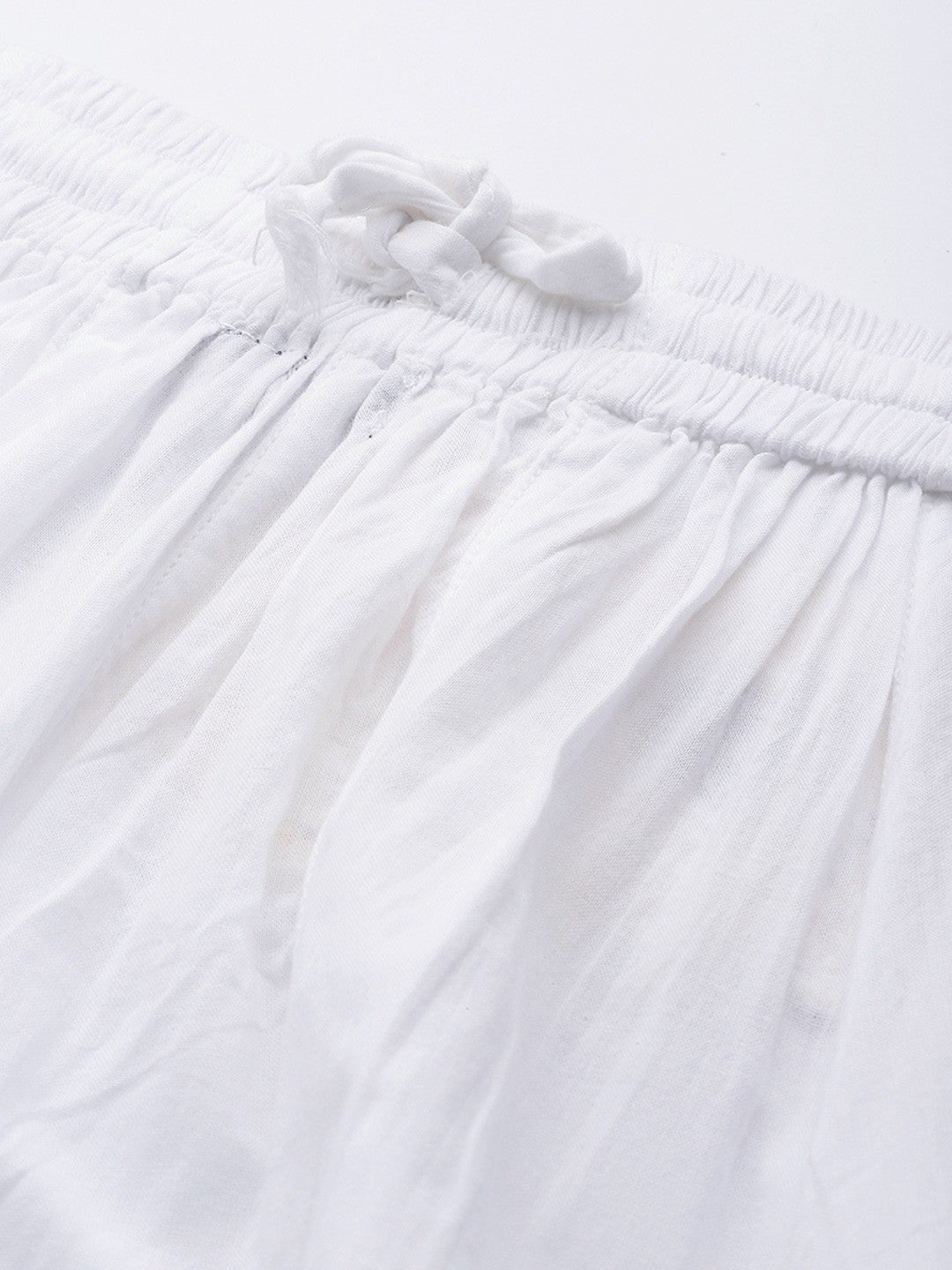 Ada Hand Embroidered White Cotton Lucknowi Chikankari Palazzo A100410