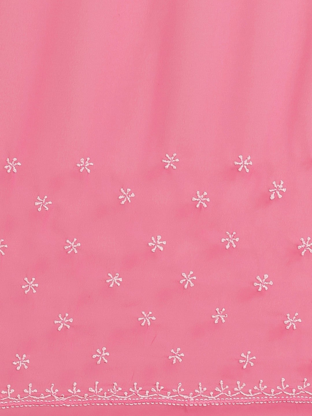 Ada Hand Embroidered Pink Georgette Lucknowi Chikankari Saree With Blouse A84006