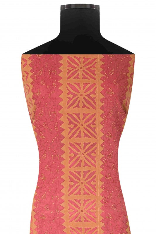 Ada Hand Embroidered Pink Cotton Lucknowi Chikankari Unstitched Suit Piece 01A167071