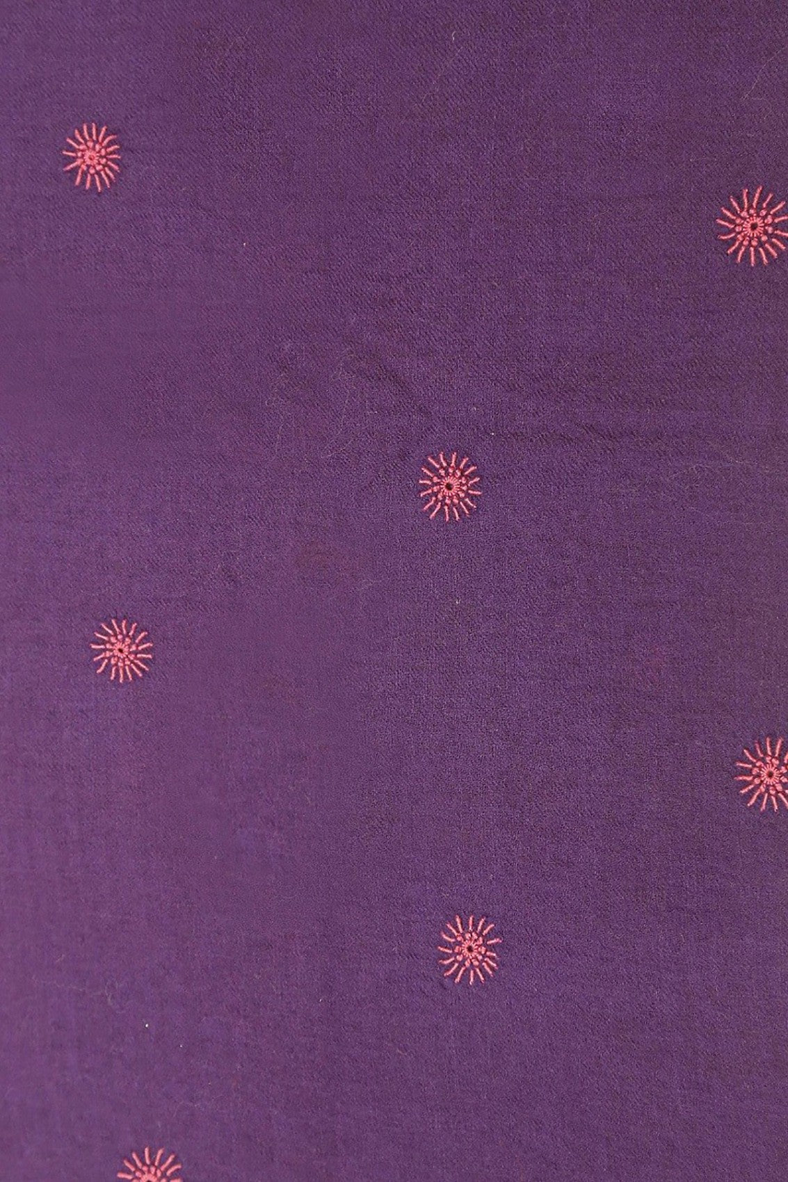 Ada Hand Embroidered EggPlant Purple Pashmina Lucknowi Chikankari Stole A429380