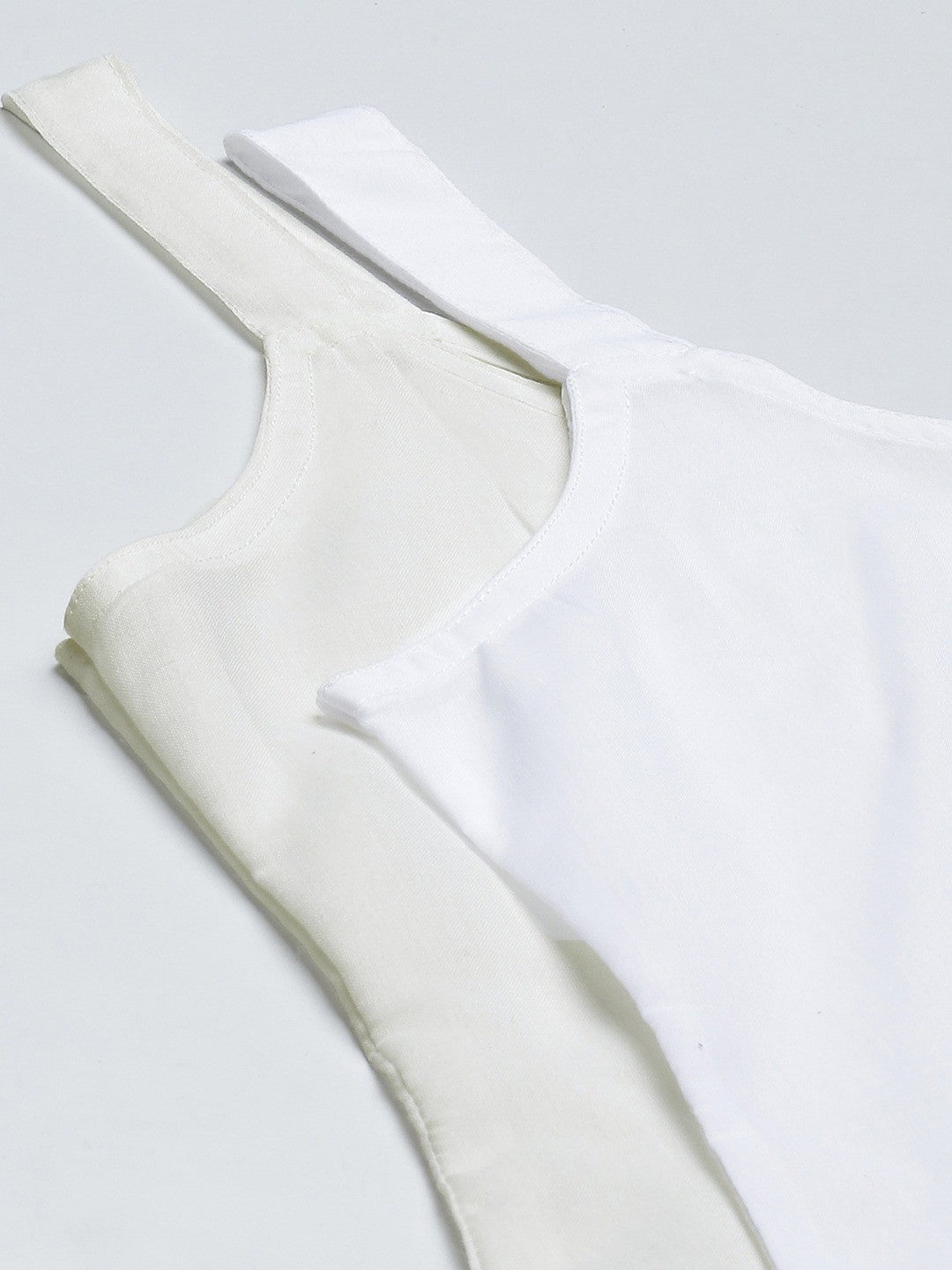Ada White & Cream Cotton Short Slips Combo of 2 A111177.