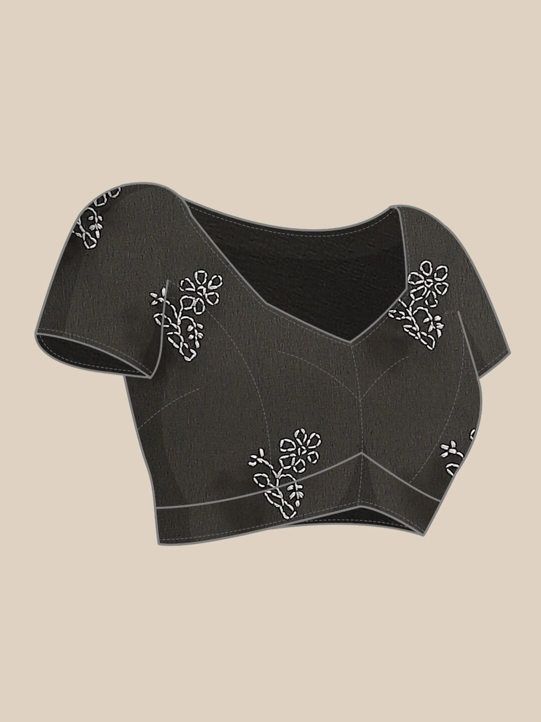 Ada Hand Embroidered Black Georgette Lucknow Chikan Saree With Blouse A130251