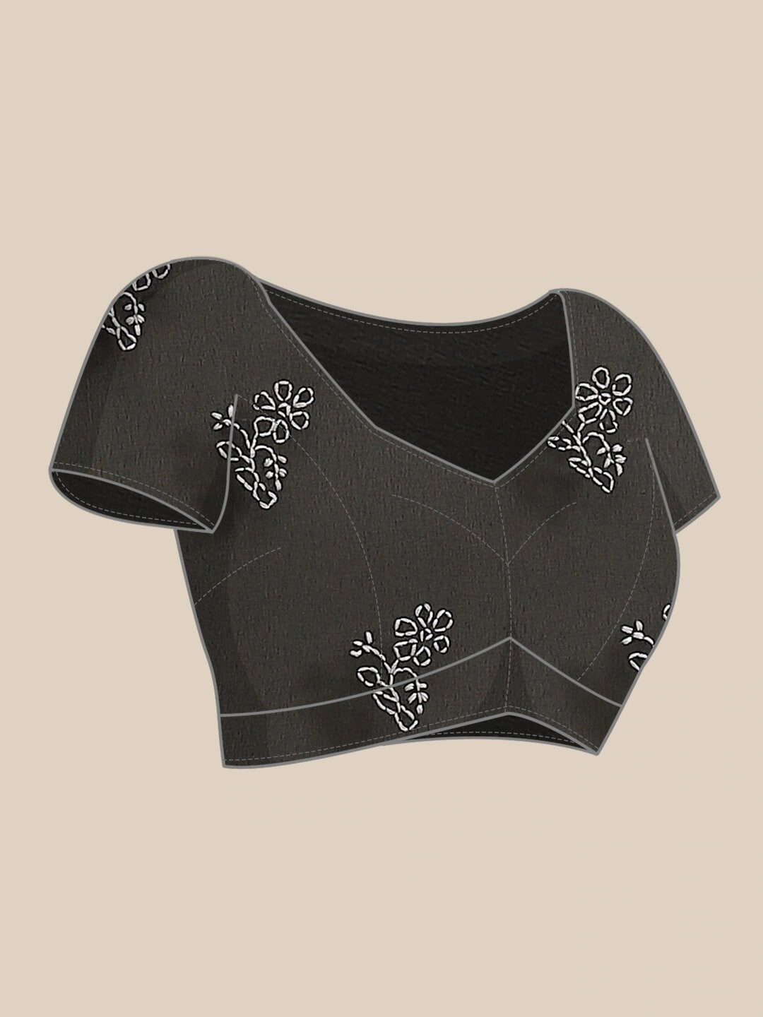 Ada Hand Embroidered Black Georgette Lucknow Chikan Saree With Blouse A130251