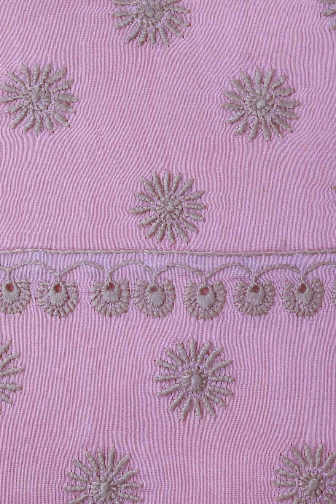 Ada Hand Embroidered Light Pink Chanderi Lucknowi Chikankari Cushion Cover 01A202998
