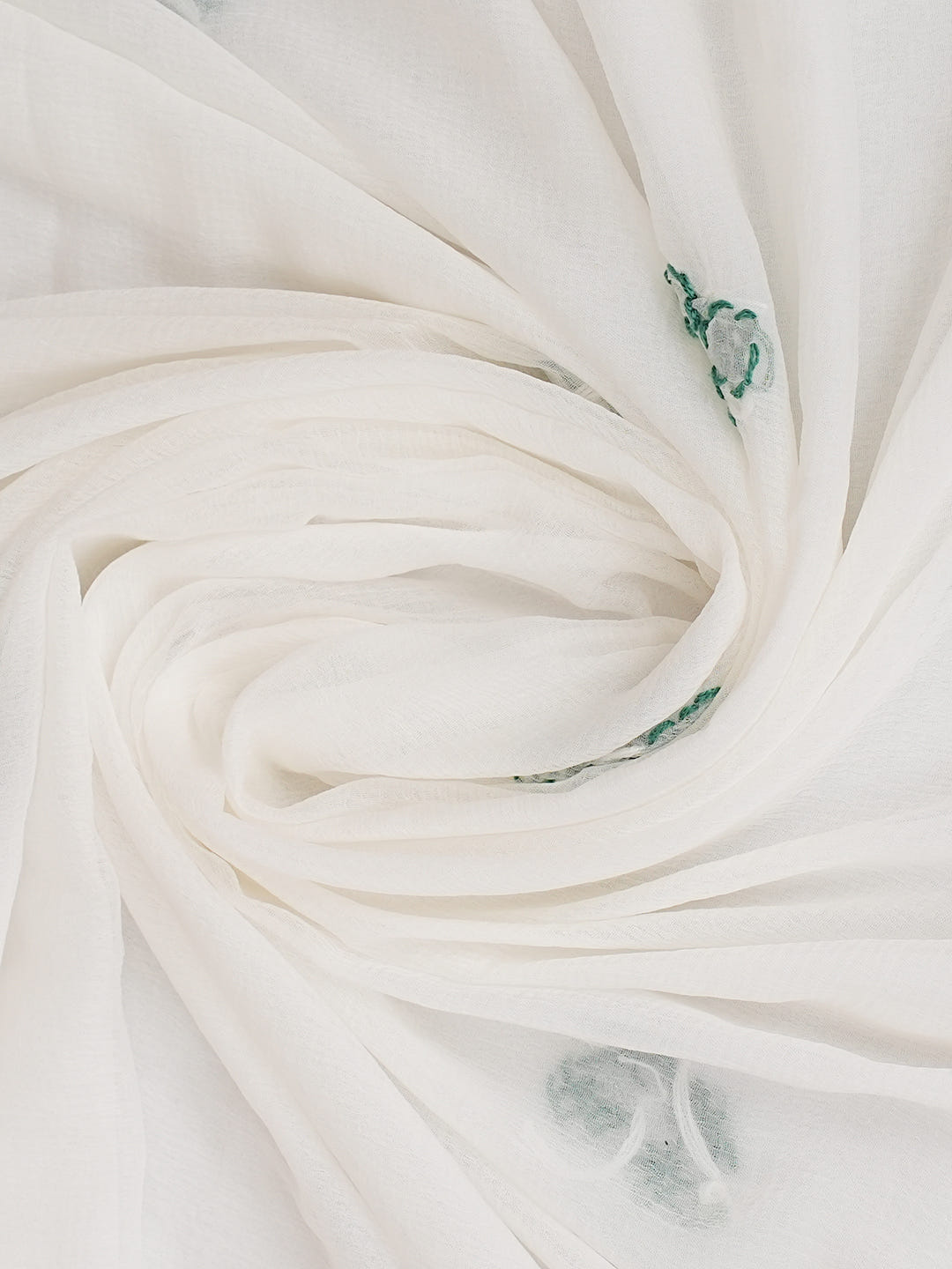 Ada Hand Embroidered Sea Green Cotton Lucknowi Chikankari Unstitched Suit Piece With Chiffon Dupatta 01A935700_8