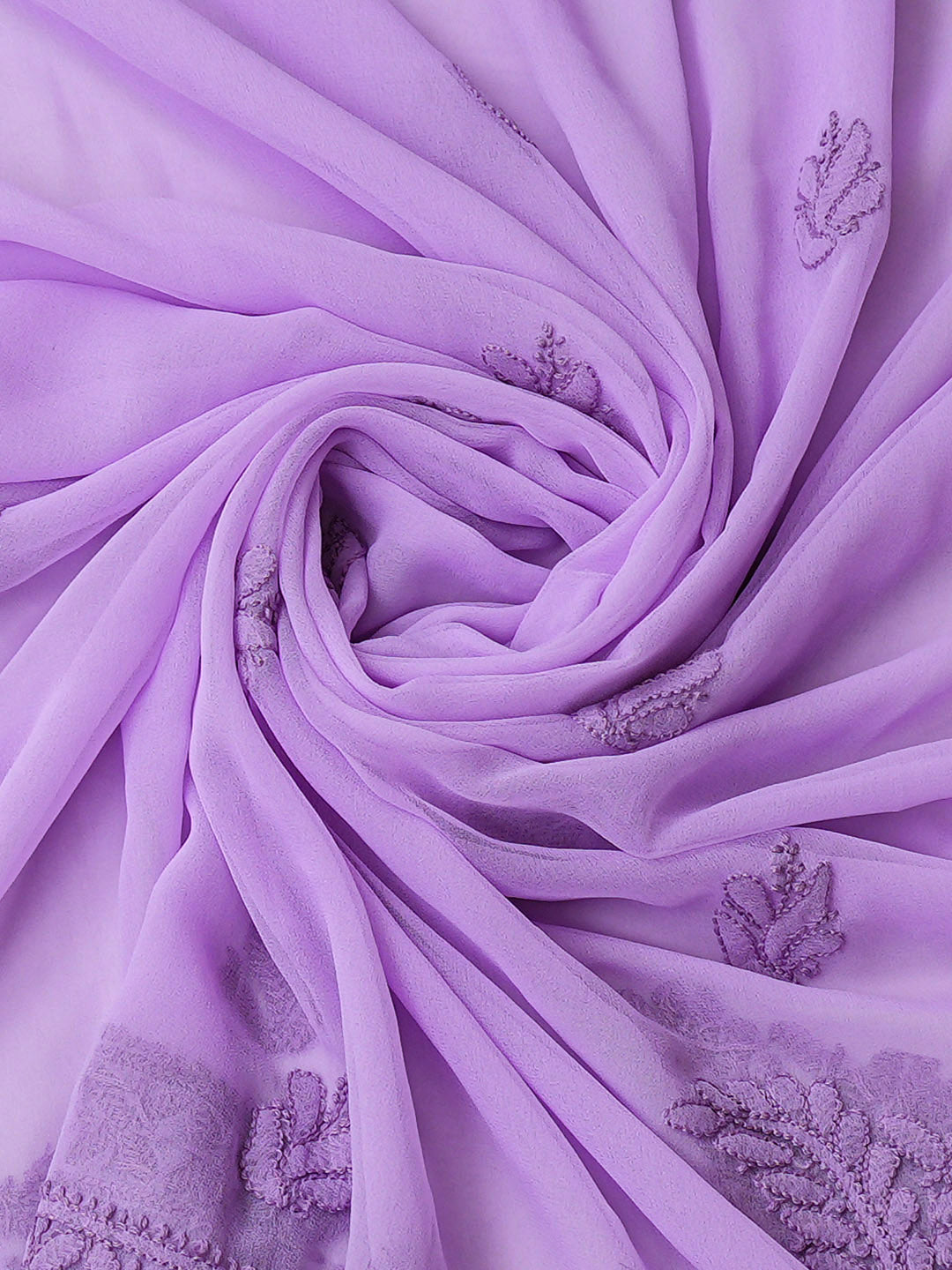 Ada Hand Embroidered Mauve Faux Georgette Lucknowi Chikankari Unstitched Suit Piece 01A923853