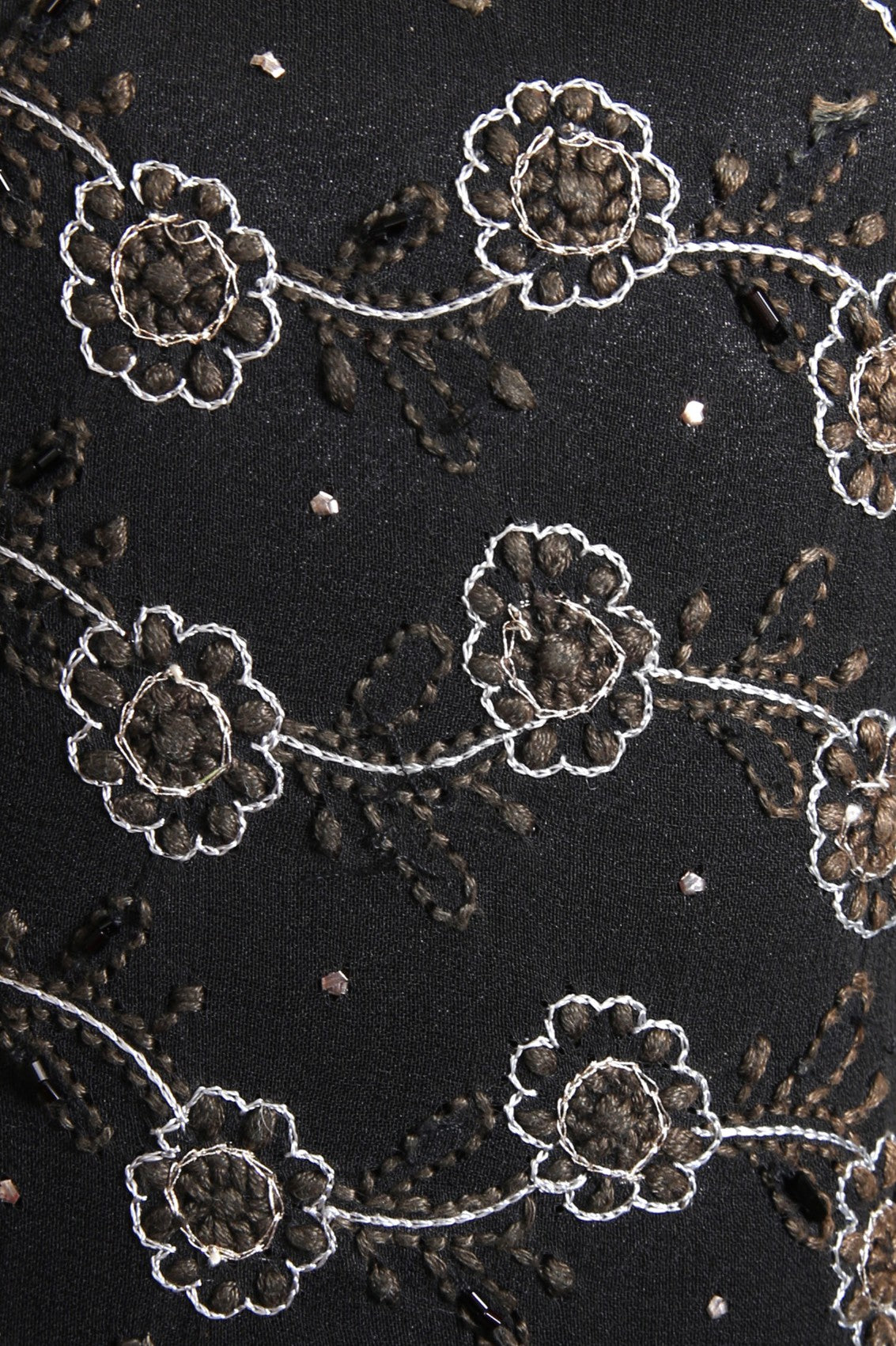Ada Hand Embroidered Black Pure georgette Lucknowi Chikankari Clutch With Muqaish Work A606048