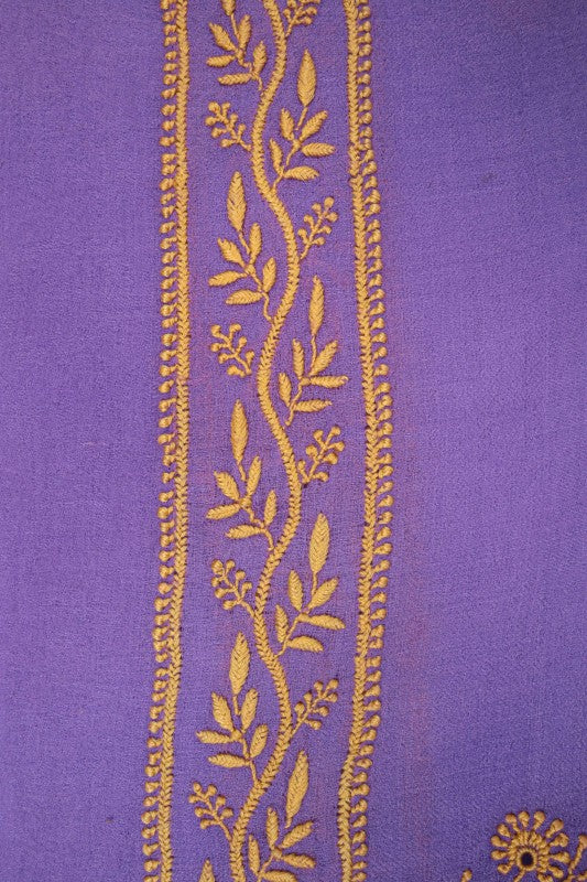 Ada Hand Embroidered Mauve Pashmina Lucknowi Chikankari Woolen Stole A254055