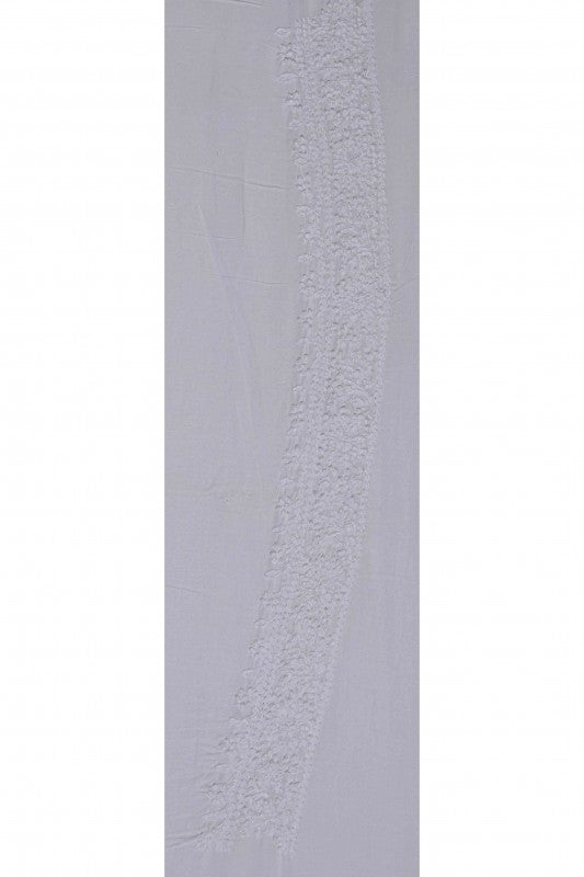 Ada Hand Embroidered White Cotton Lucknowi Chikankari Unstitched Men's Kurta Piece A607428
