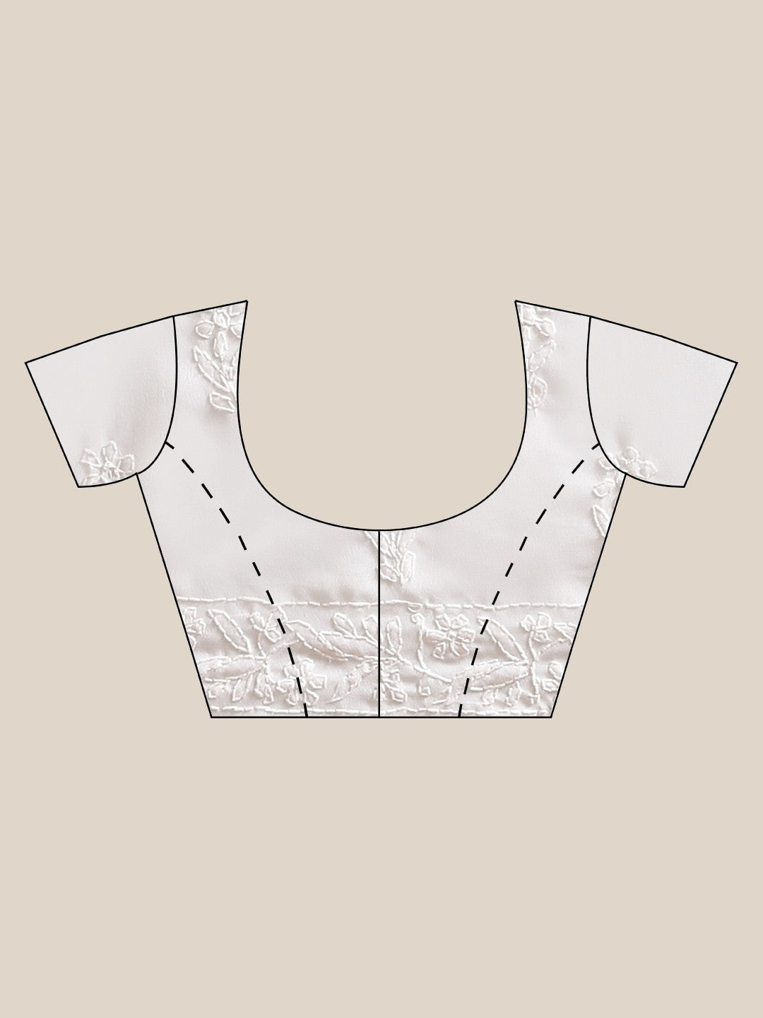 Ada Hand Embroidered White Georgette Lucknow Chikan Saree with Blouse A191787