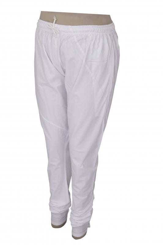 Ada White Cotton Men's Churidar A711150