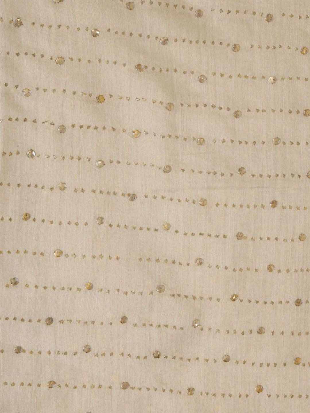 Ada Hand Embroidered Natural Fawn Silk Lucknowi Chikankari Dupatta With Muqaish Work A520531