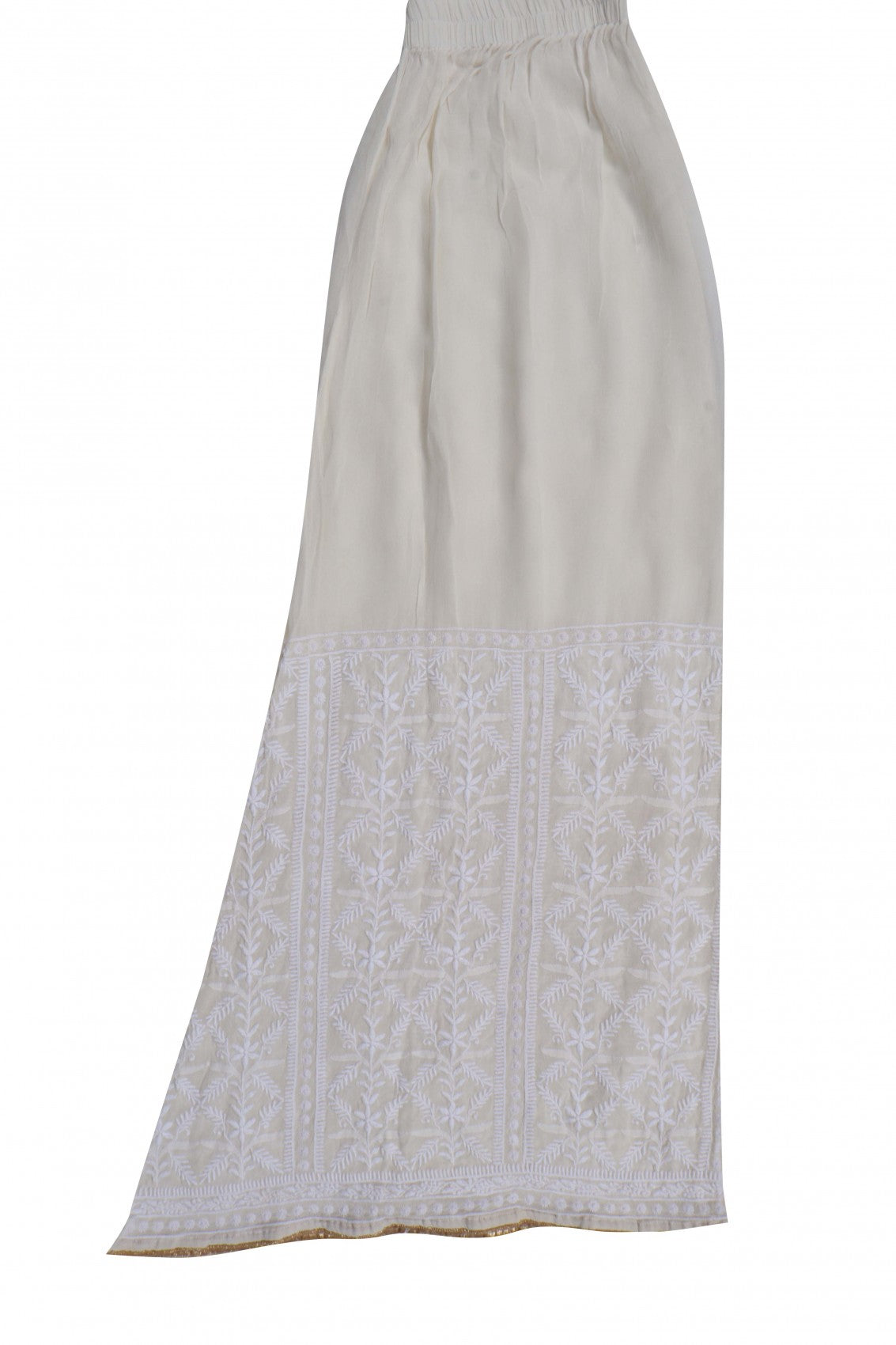 Ada Hand Embroidered Off White Pure Georgette Lucknowi Chikankari Semi-Stitched Suit Set A350967
