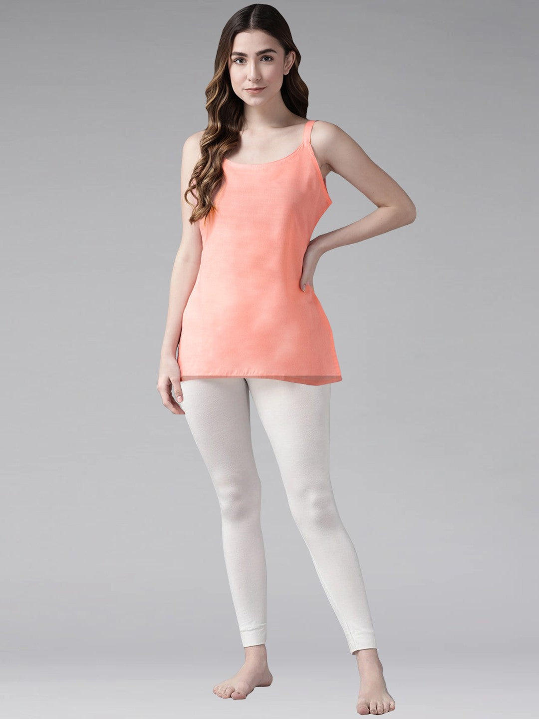 Ada Black and Peach Cotton Short Slips Combo of 2  A313123..