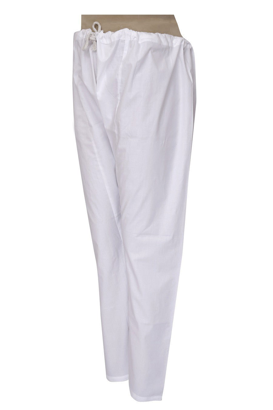 Ada White Cotton Aligarhi Men's Lower with Dori A711148
