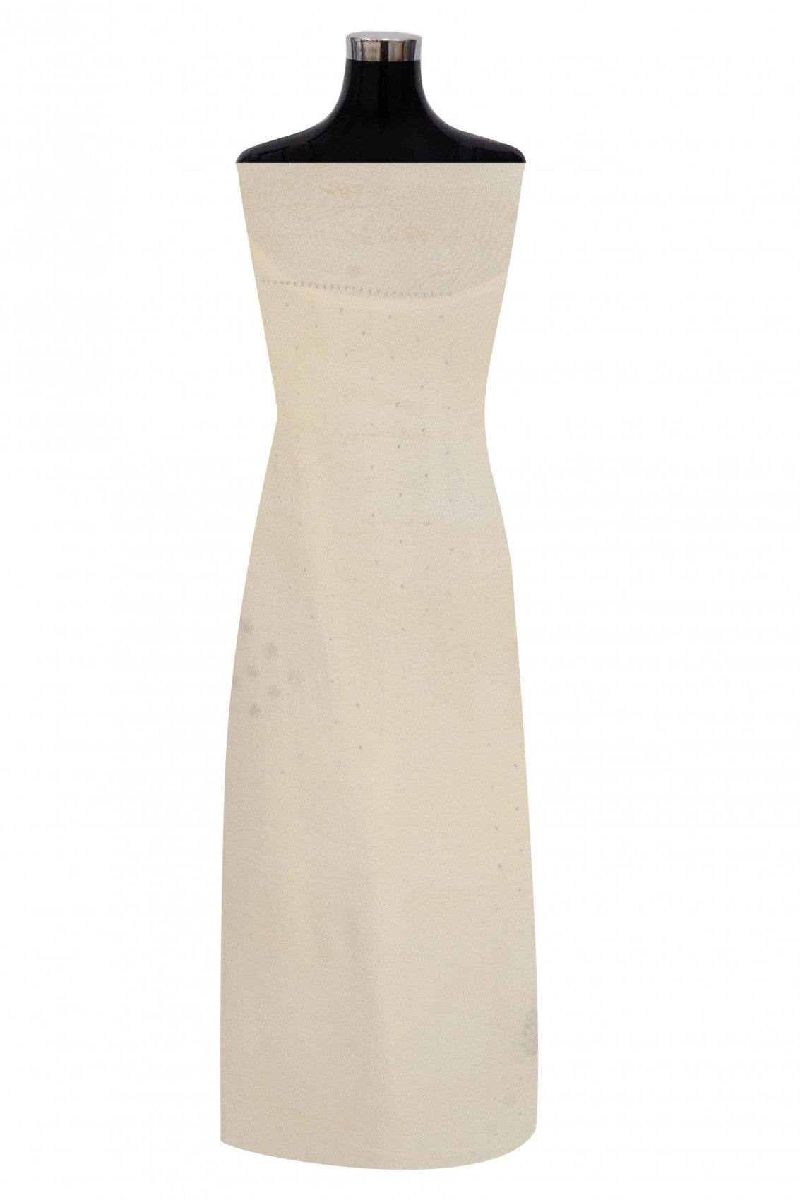 Ada Hand Embroidered Off White Georgette Lucknowi Chikankari Unstitched Kurta Piece With Muqaish Work A514890