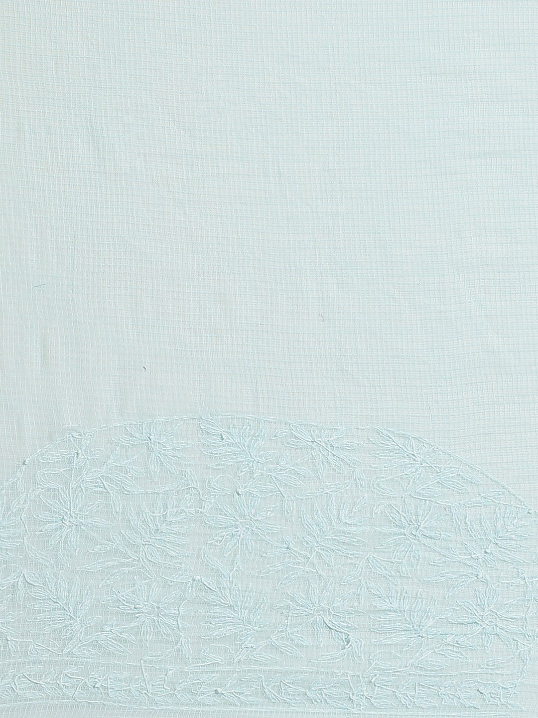 Ada Hand Embroidered Blue Kota Lucknow Chikan Saree With Blouse- A311232