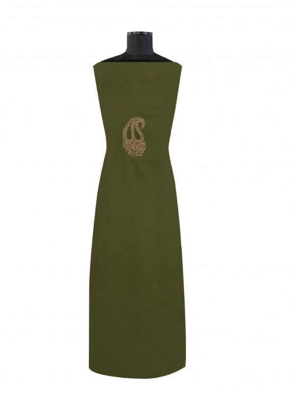 Ada Hand Embroidered Sage Green Georgette Lucknowi Chikan Unstitched Kurta Piece A316173