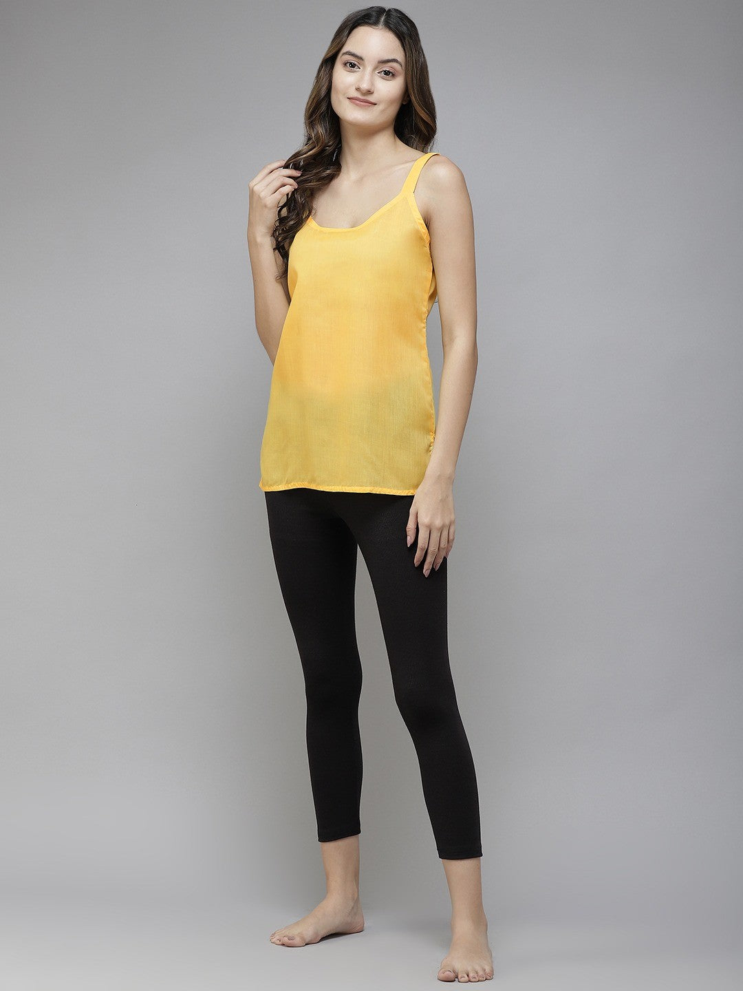 Ada White & Yellow Cotton Short Slips Combo of 2 A111181.