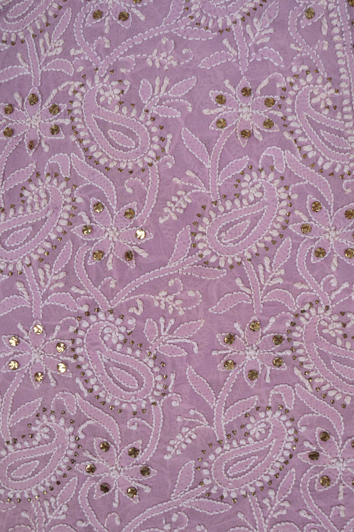 Ada Hand Embroidered Lavender Pure Georgette Lucknowi Chikankari Lehenga Skirt (only skirt) With Muqaish Work 01A42027