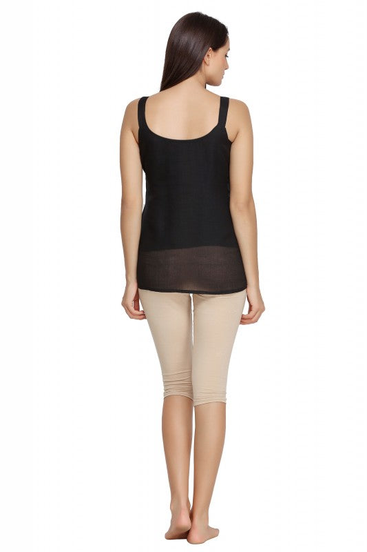 Ada Pink and Black Cotton Short Slips Combo of 2 A312990.