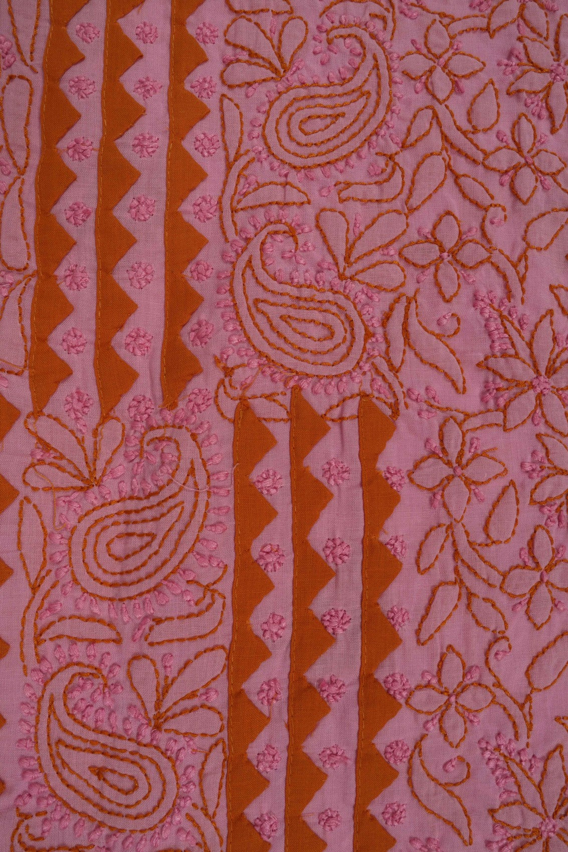 Ada Hand Embroidered Pink Cotton Lucknowi Chikankari Unstitched Suit Piece 01A159500