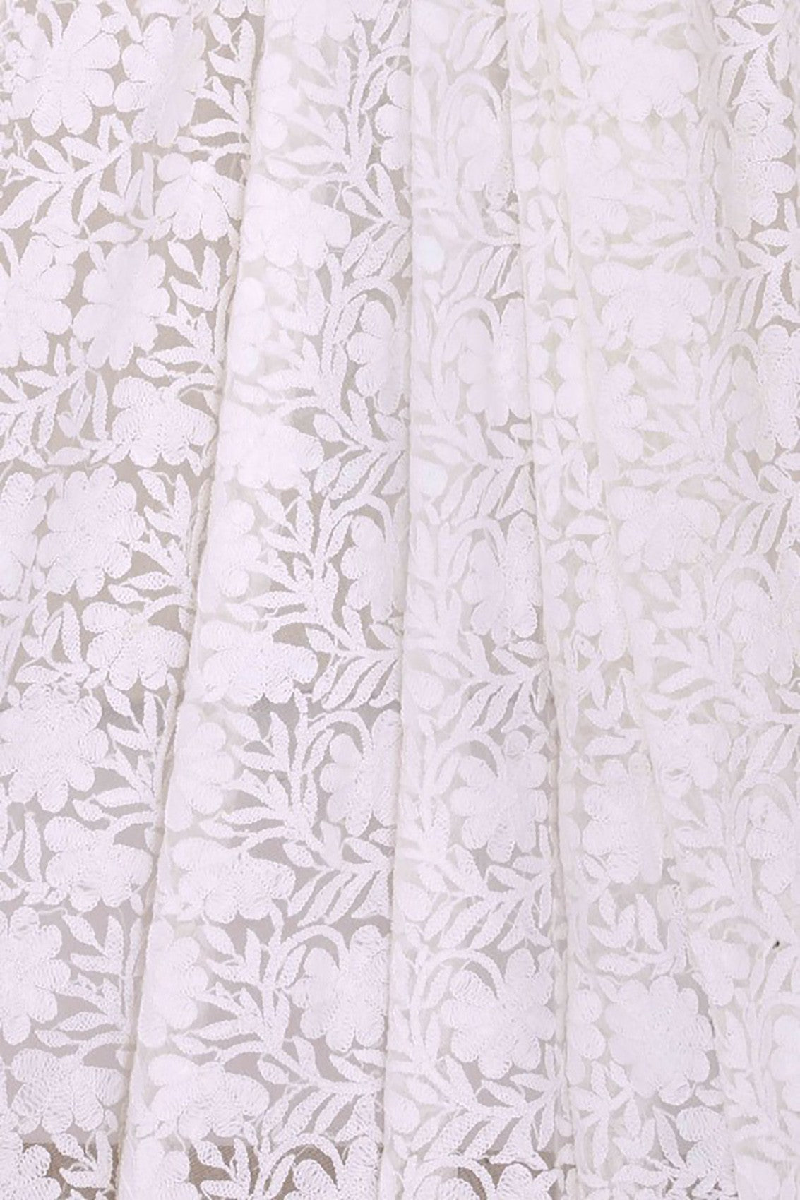 Ada Hand Embroidered White Net Lucknowi Chikankari Dupatta A567876