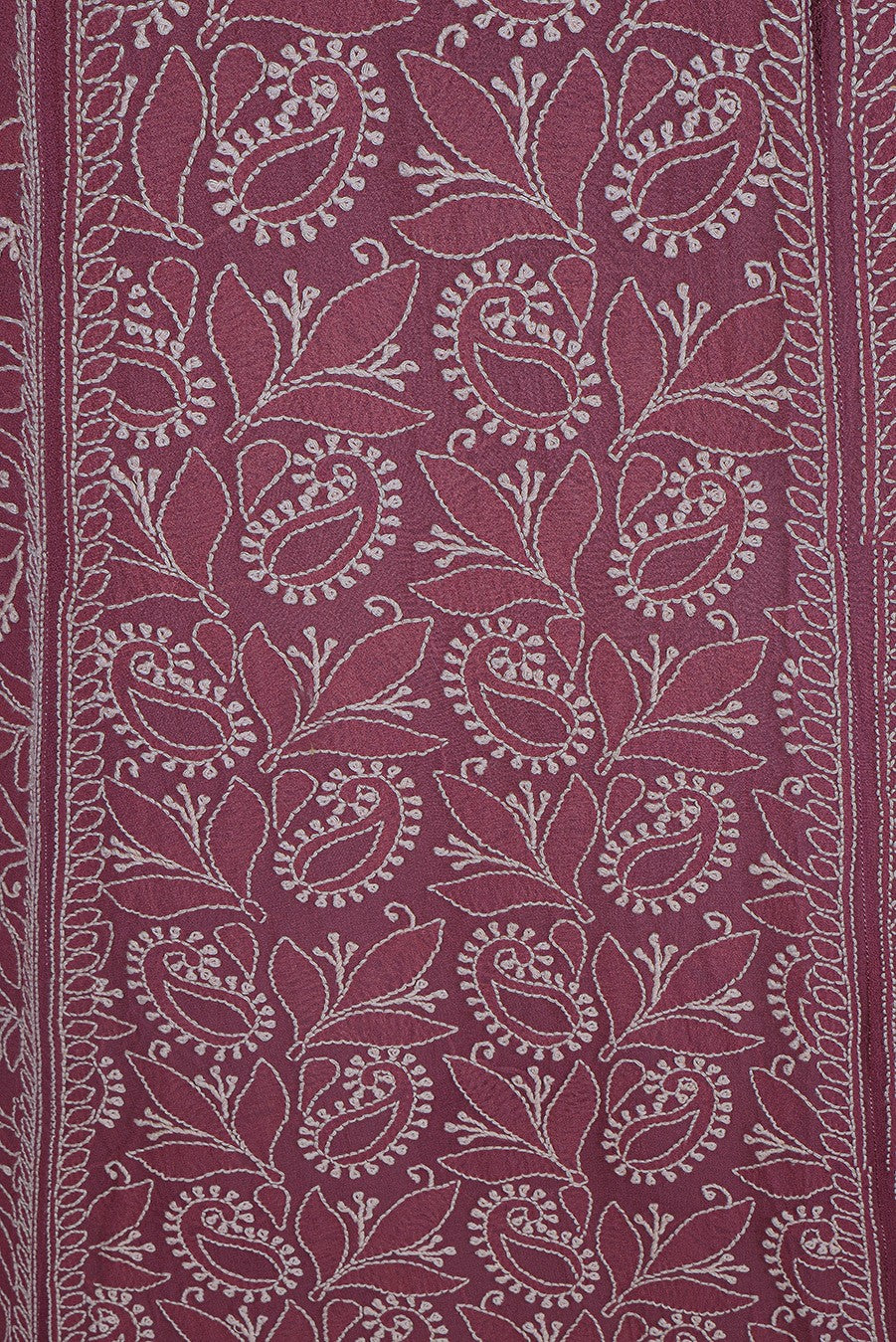 Ada Hand Embroidered Mulberry Purple Pure Georgette Lucknowi Chikankari Lehenga Skirt (only skirt) A484674