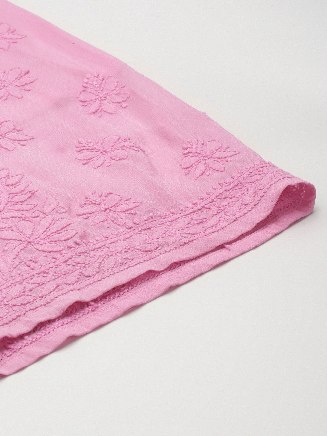 Ada Hand Embroidered Pink Georgette Lucknowi Chikankari Palazzo A711155
