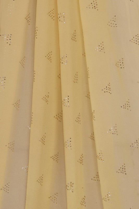 Ada Hand Embroidered Fawn Georgette Lucknowi Chikankari Dupatta with Muqaish Work A464039