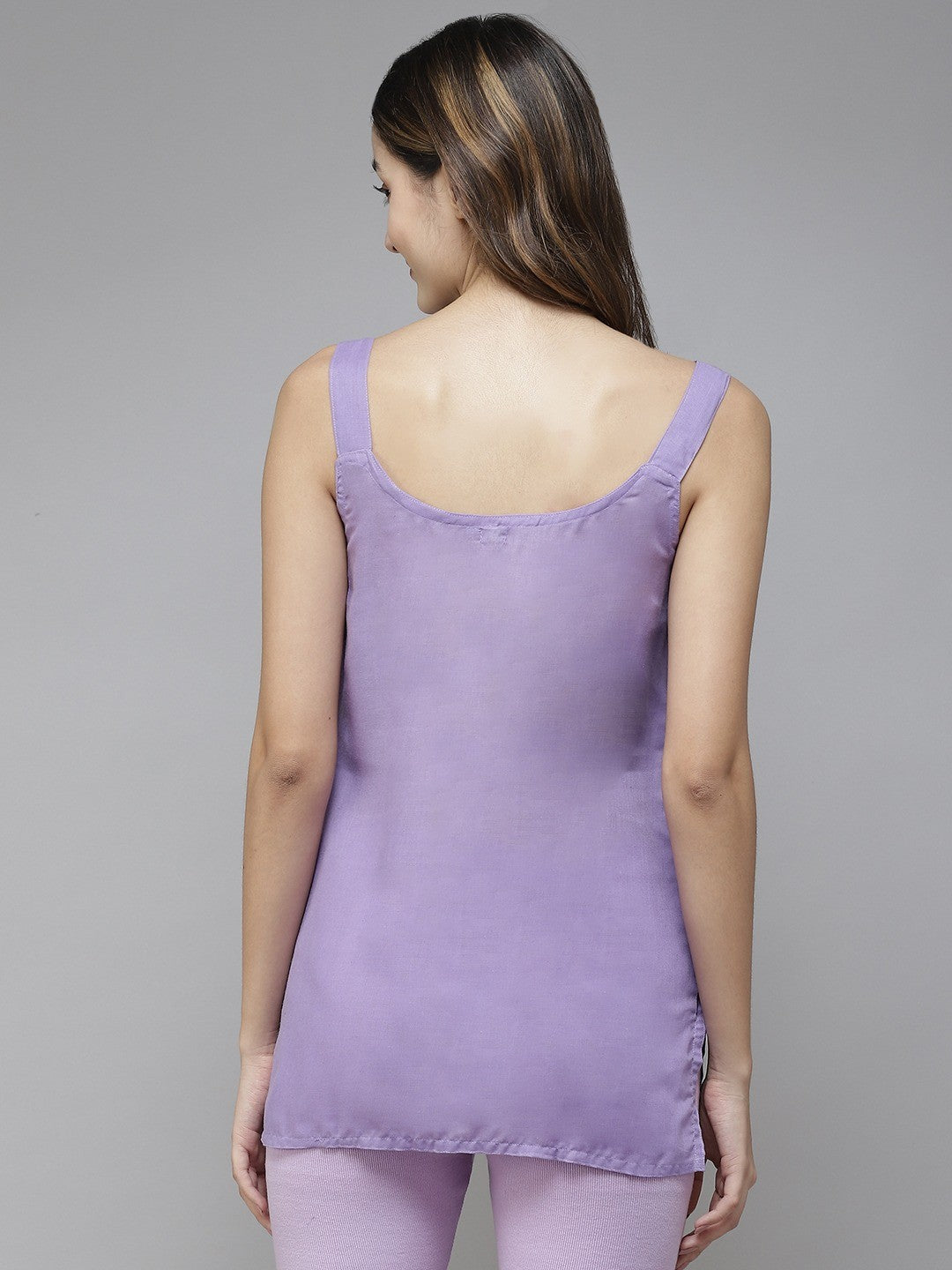Ada White & Mauve Cotton Short Slips Combo of 2 A111172.