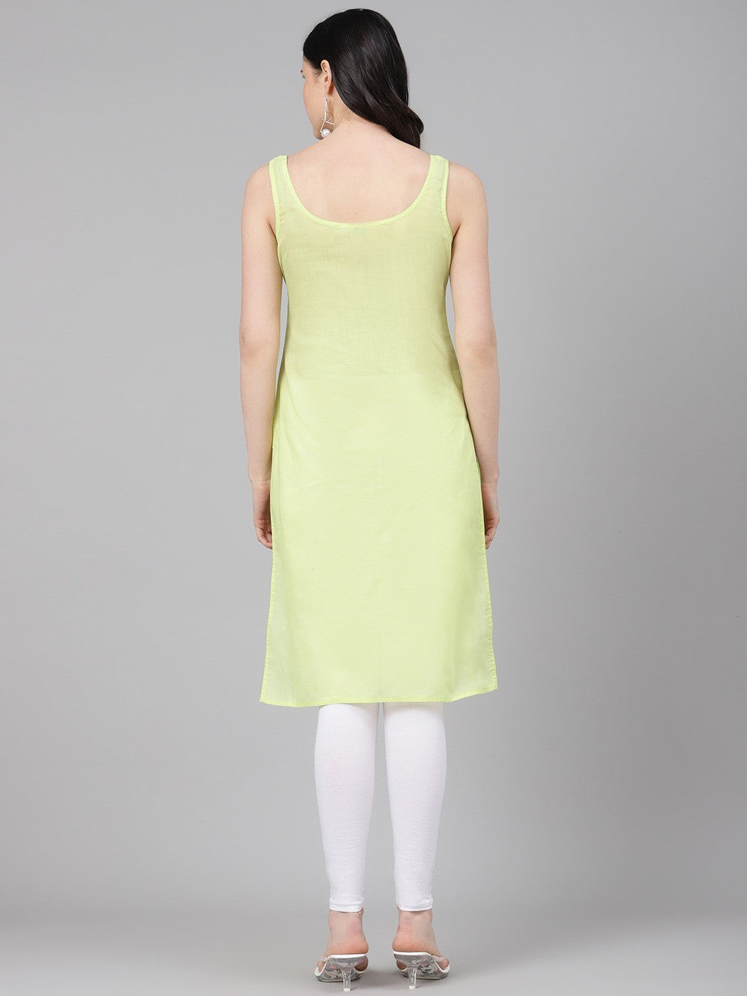 Ada Lemon and Black Cotton Long Slips Combo of 2  A137512.
